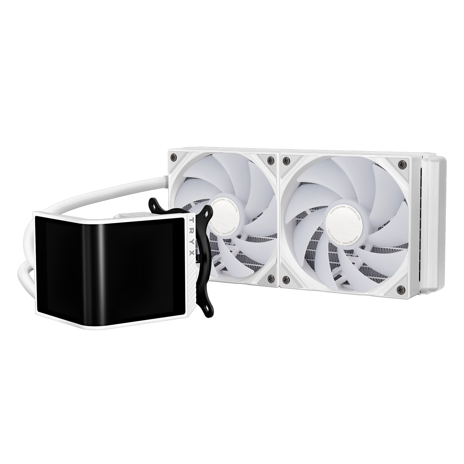 TRYX PANORAMA SE ARGB 240mm White All In One Liquid CPU Cooler 6.67-inch AMOLED.