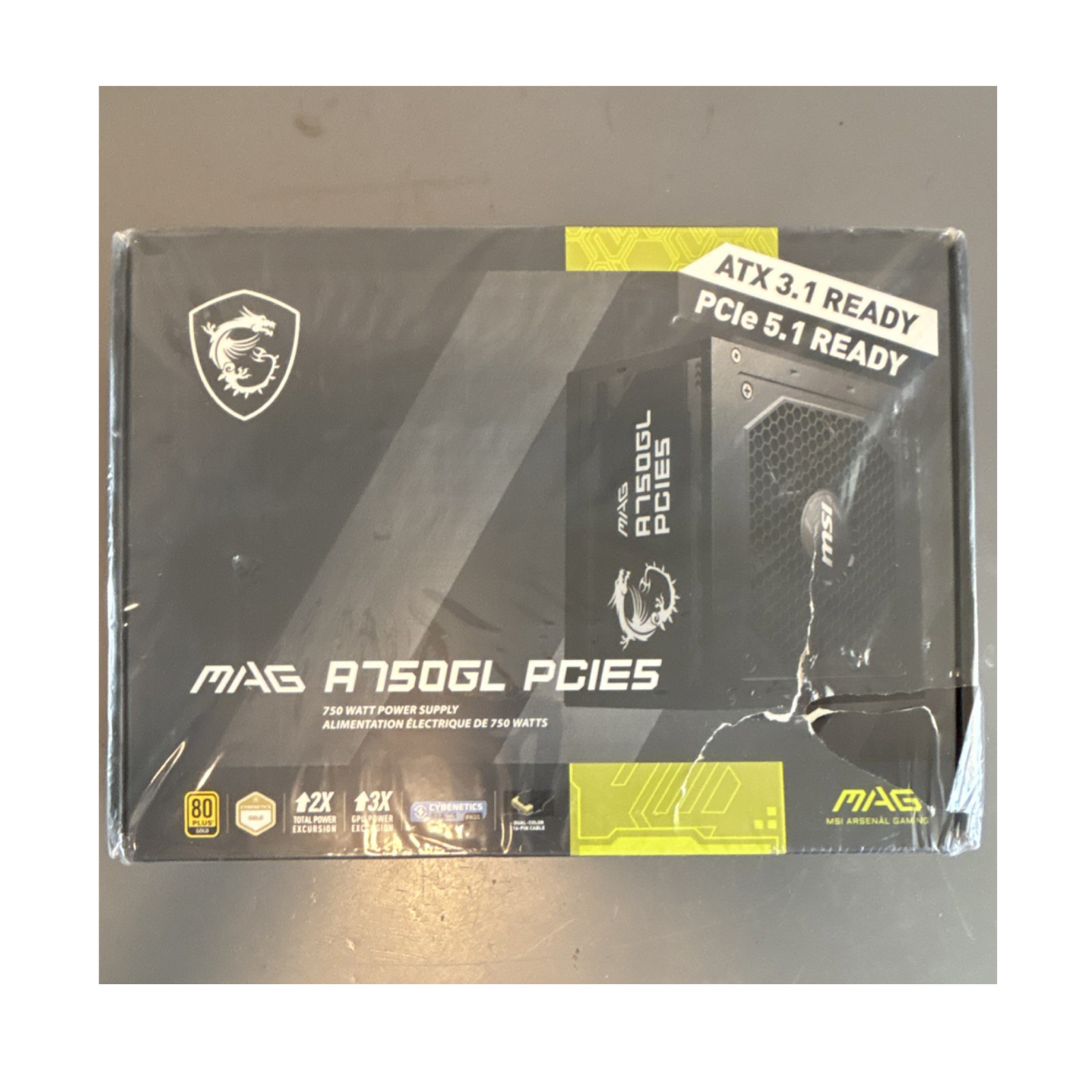 MSI MAG A750GL PCIE5 750W ATX Full Modular Power Supply 80 Plus Gold
