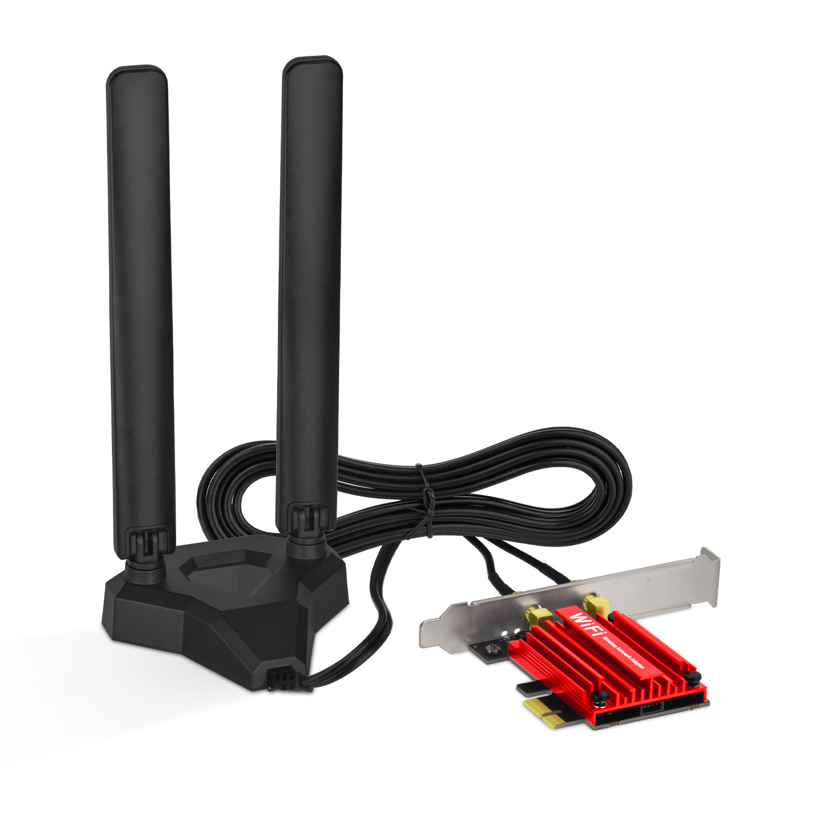 WiFi 6E Wireless Card Intel AX210 Tri-Band 2.4GHz/5GHz/6GHz Antenna for Bluetoot