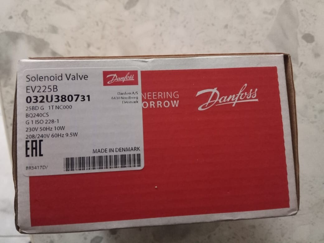 1PC- Danfoss 032U380731 Solenoid valve, EV225B, Function: NC, G, 1, 6.000 m³/h