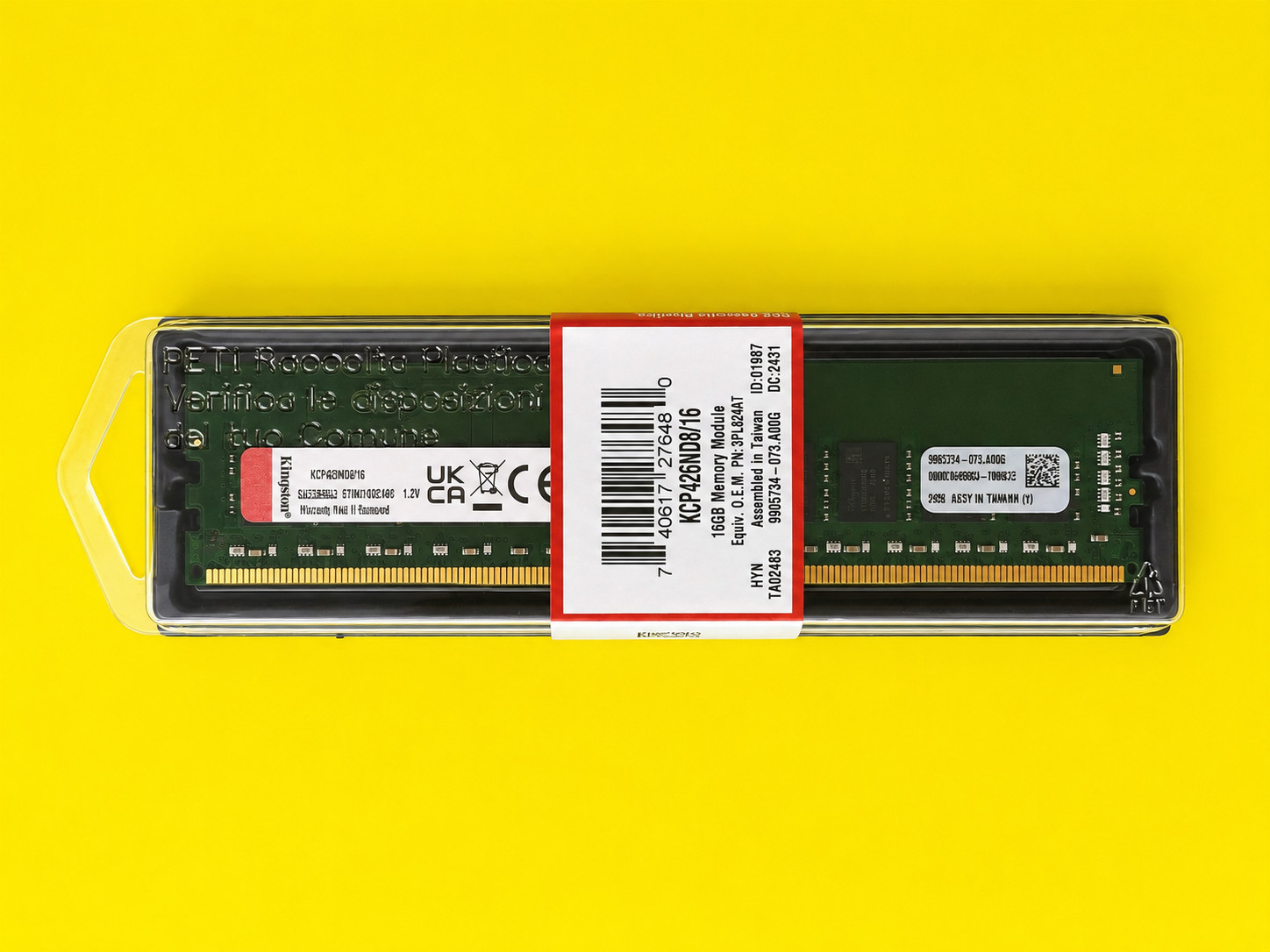 Kingston 16GB 2Rx8 PC4-2666V DIMM DDR4-21300 Non-ECC 288-Pin Desktop Memory RAM