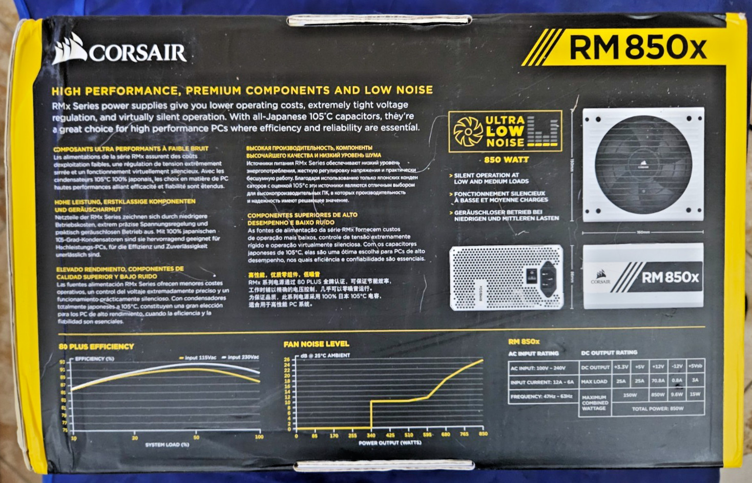 Corsair RMX White Series RM850x 850 Watt 80+ Gold Certified Fully Modular Power