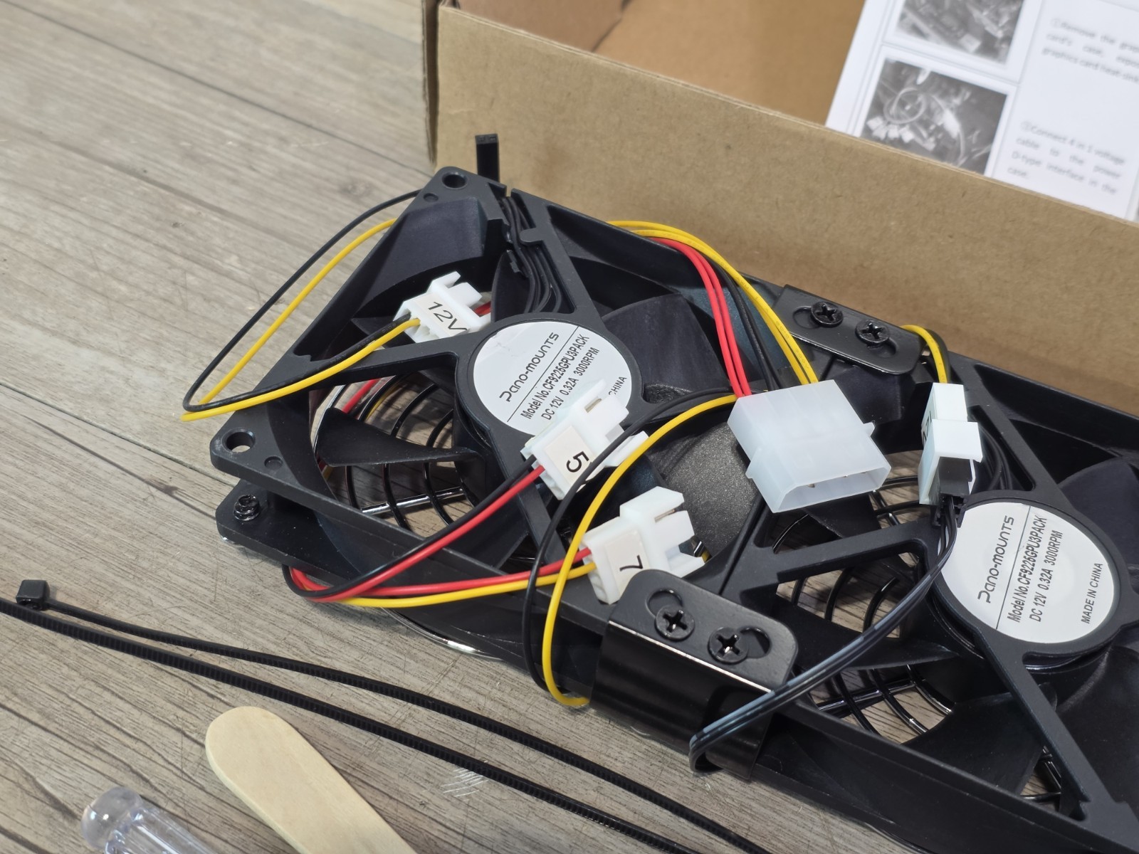 Pano Mounts Graphics Card Cooler Triple Fan – 12V 3000rpm