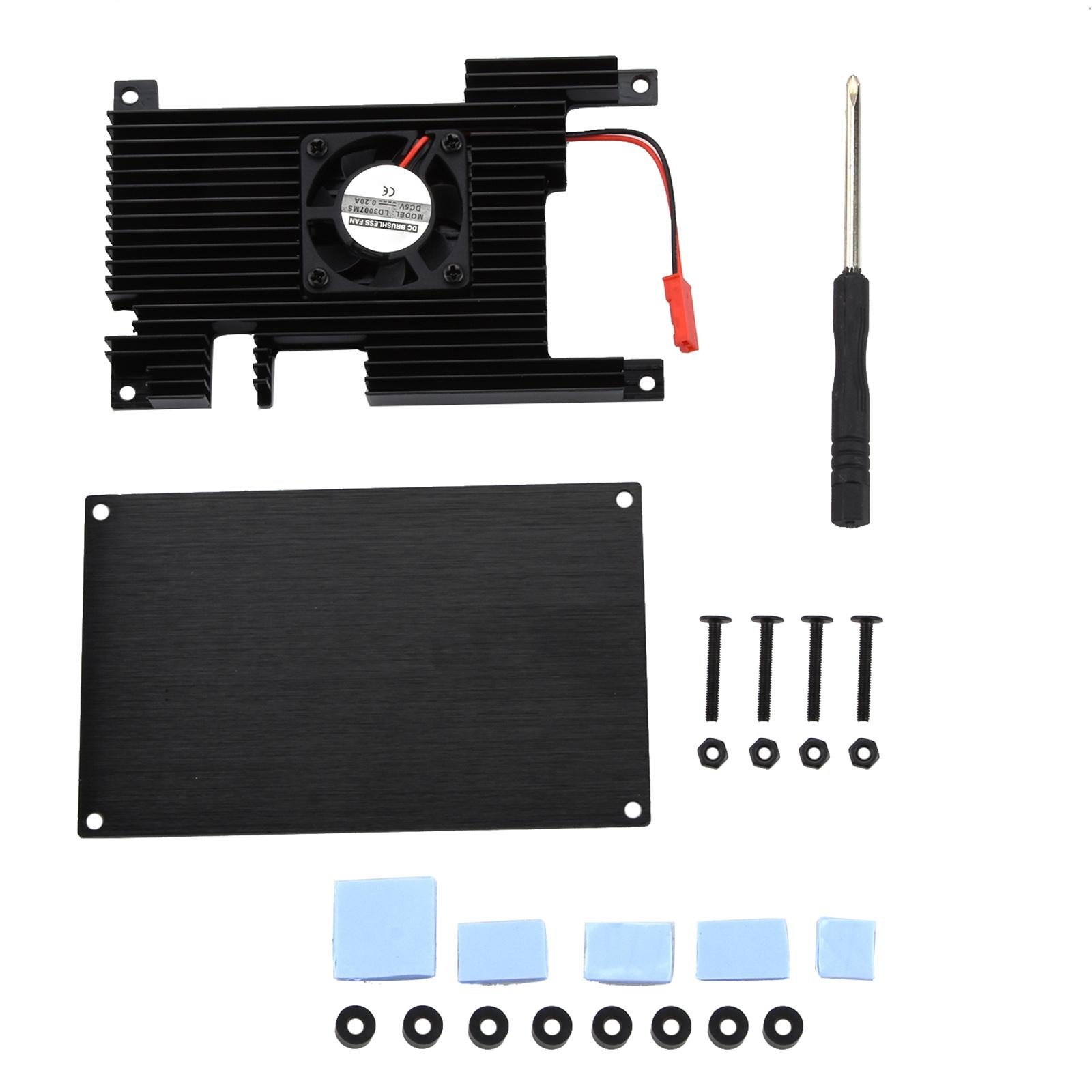 Metal Case Shell w/ Fan Active Passive Cooling Radiator&Heatsink for Orange Pi 5