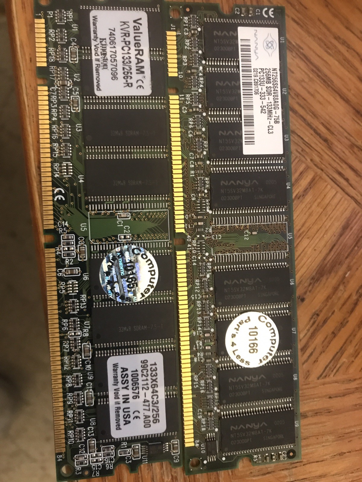 Kingston value RAM 133mhz 256gb x2