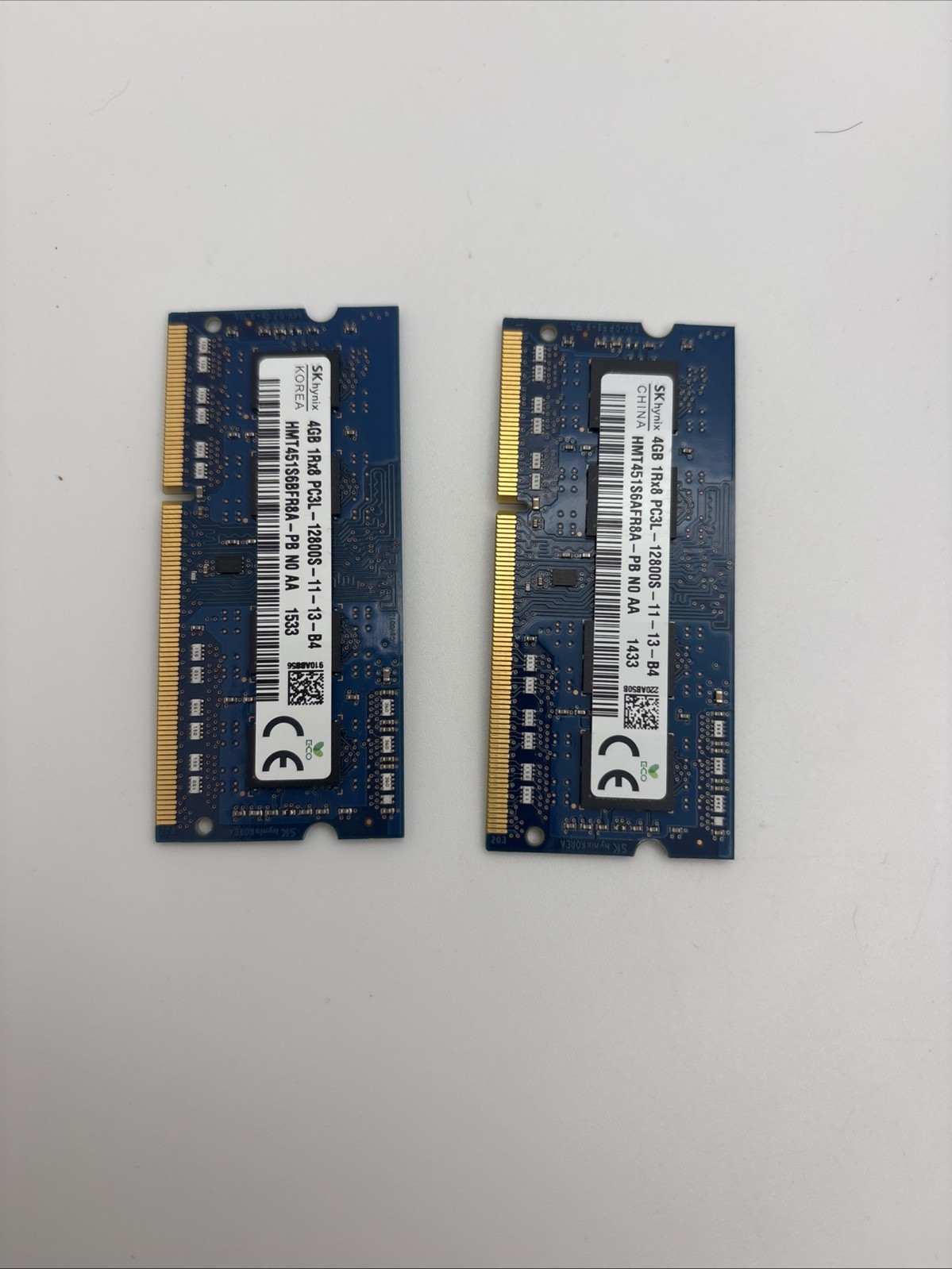 8GB Kit 2x4GB SK Hynix DDR3 Laptop RAM PC3-12800S PC3L SODIMM Memory