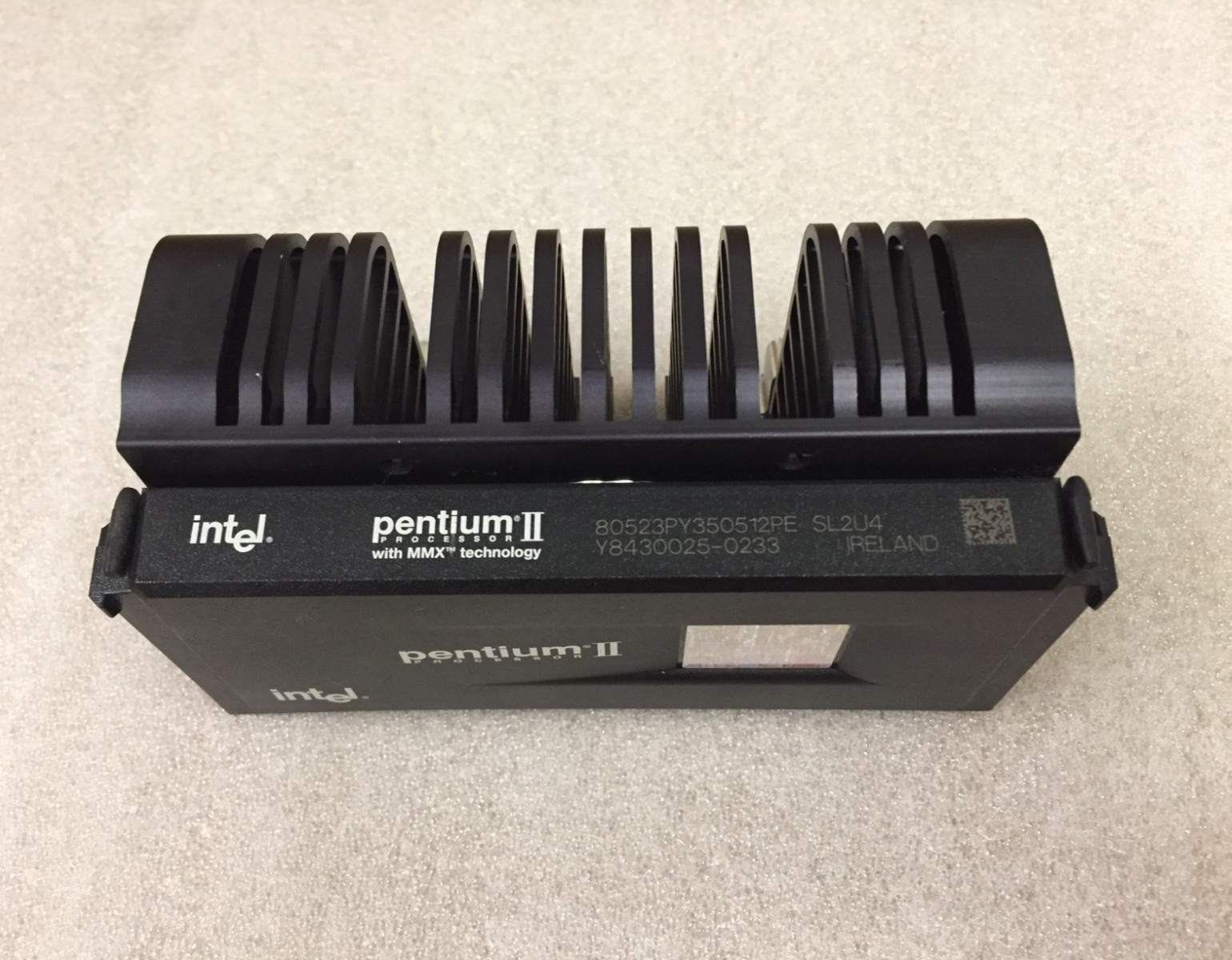 Intel Pentium II 350MHz w/ 512k Cache SL2U4 Slot 1 SECC CPU + Heatsink