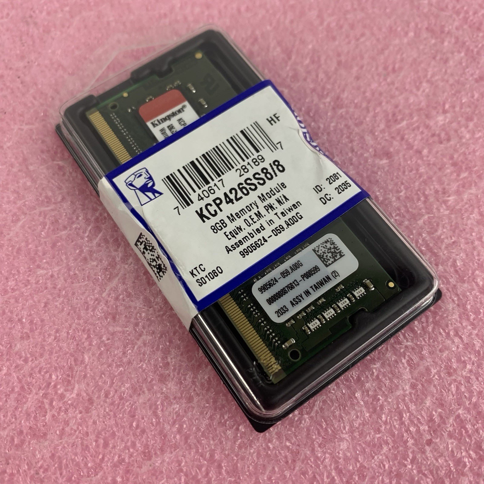 Kingston KCP426SS8/8 8 GB DDR4 2666 MHz PC4-21300 1Rx8 SODIMM Laptop Memory RAM