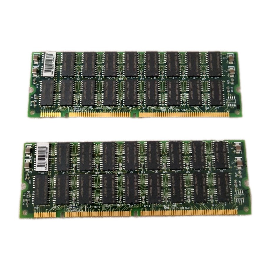 SET OF 2 64 MEG 168 PIN DIMM PARITY MEMORY MODULE M5M4V17405CTP RM1-CBL29-13