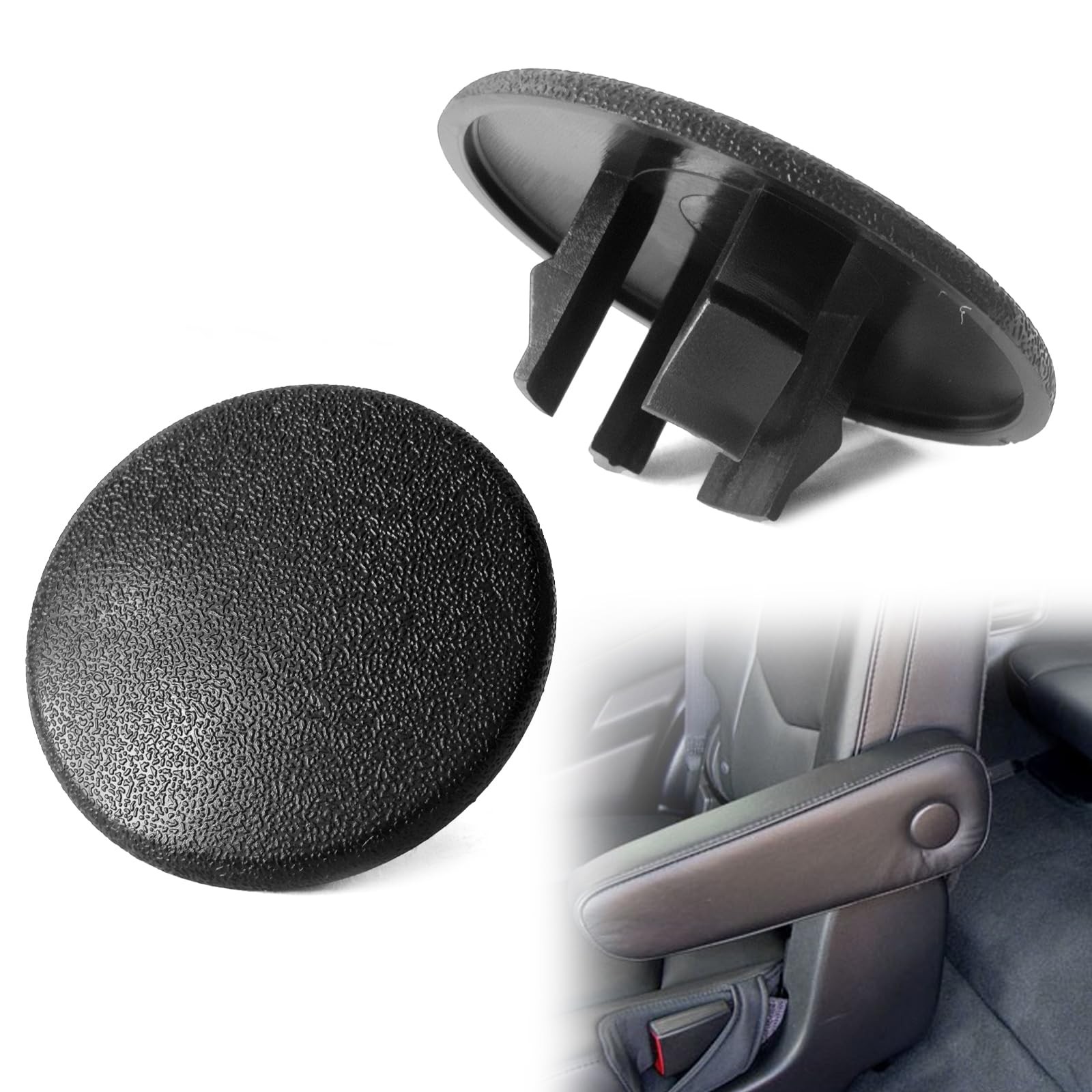 2pcs Armrest Cap Cover Compatible with 07-19 Tahoe Suburban Yukon black
