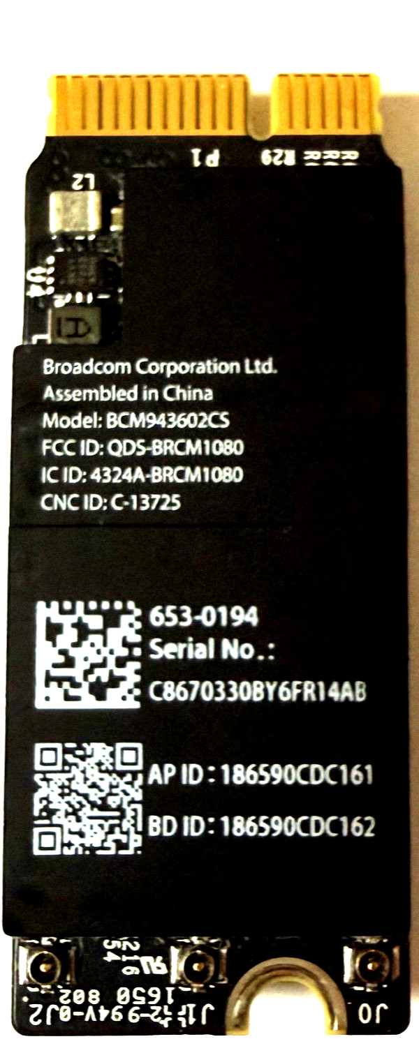 WiFi Bluetooth Airport Card 653-0194 BCM943602CS for Macbook Pro 15″ A1398 2015