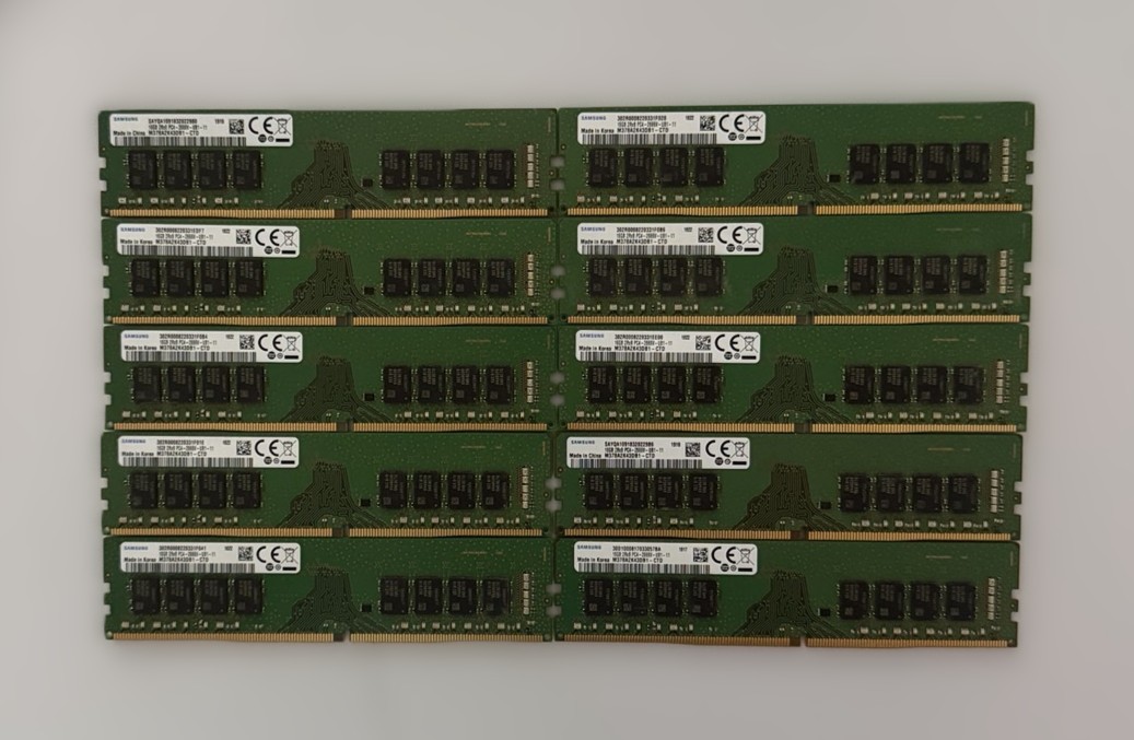 LOT OF 10 SAMSUNG 16GB 2RX8 PC4-2666V M378A2K43DB1-CTD DDR4 1.2V UDIMM PC TESTED