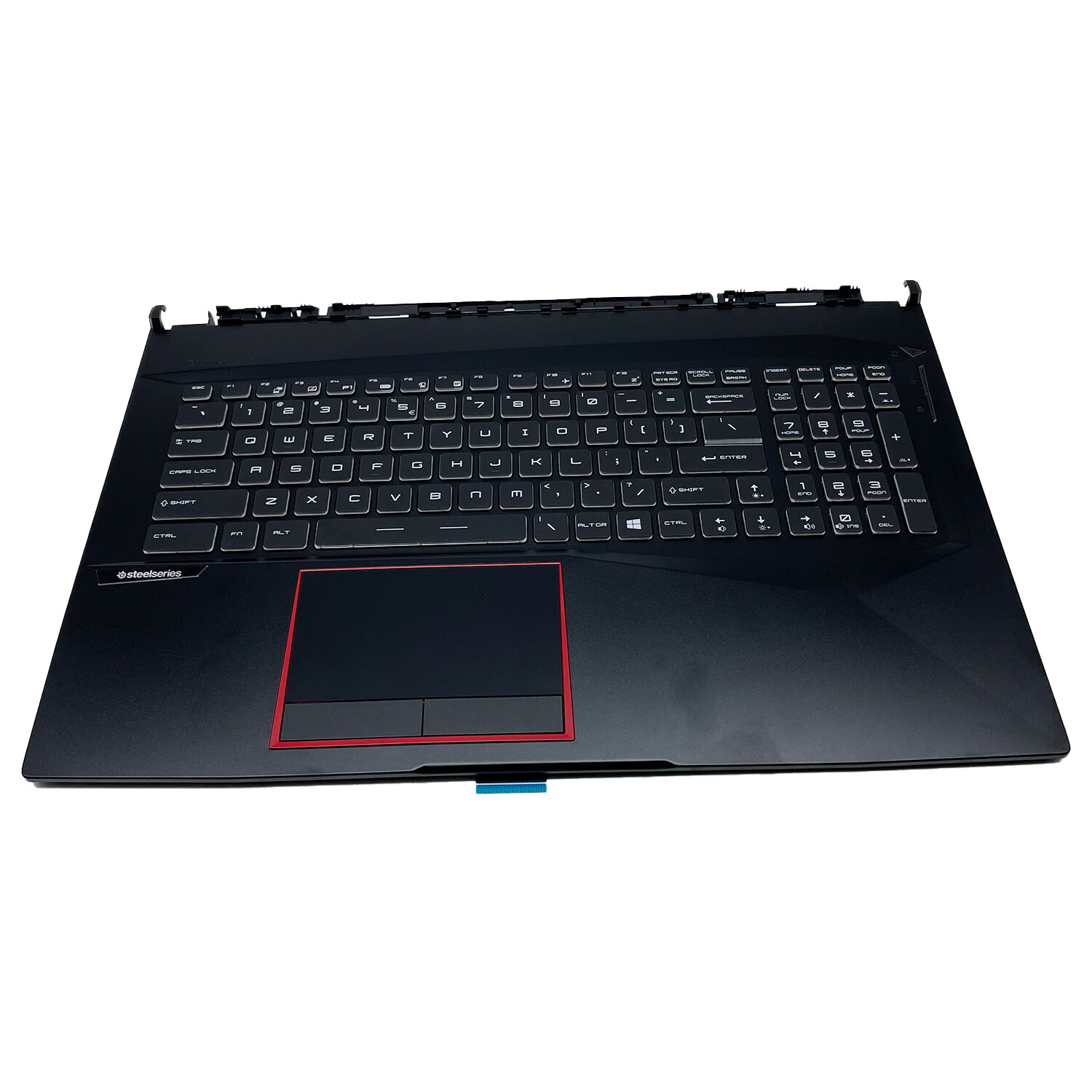 For MSI GE75 3077E2C213Y Palmrest Full Color Backlit Keyboard Non-Touchpad Black