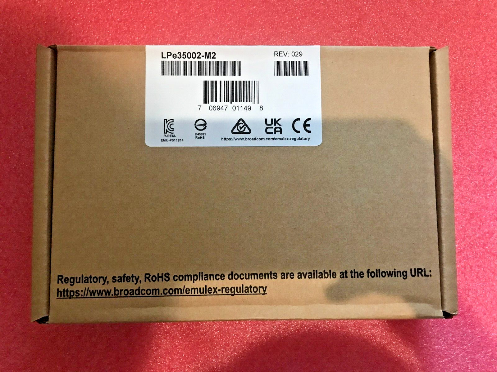NEW LPE35002-M2 EMULEX 32GB 2-Port 32GFC Short Wave Optical Fibre Channel HBA