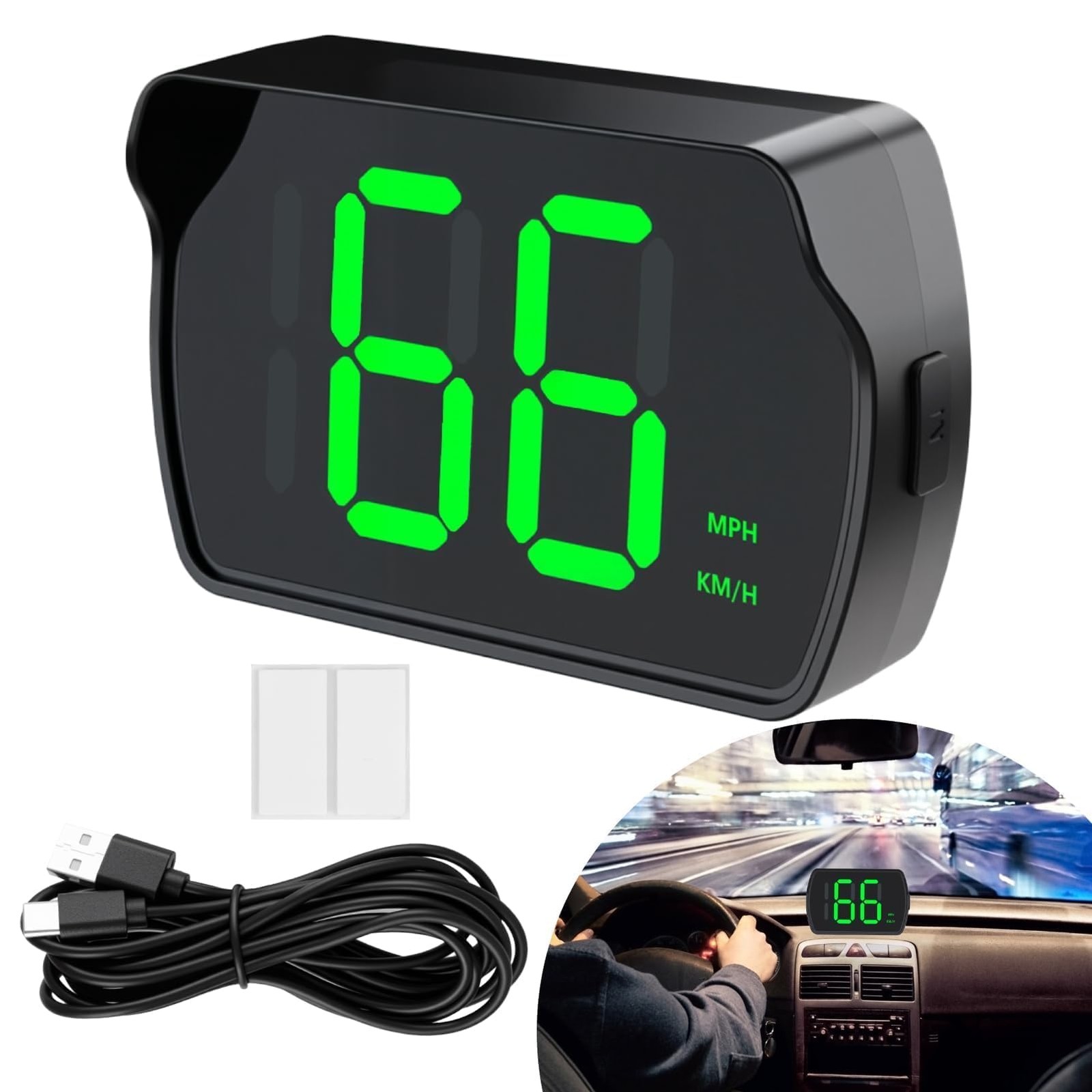 GPS Digital Speedometer for Car MPH, Golf Cart Universal HUD Speed Meter, Hea…