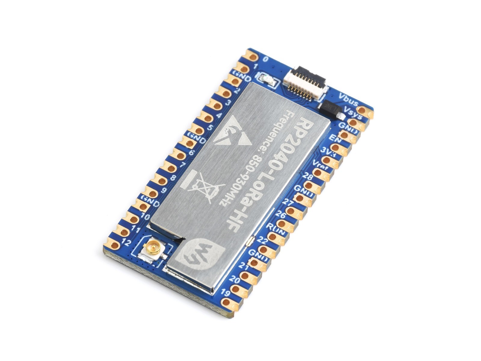 Waveshare RP2040-LoRa Development Board, Integrates SX1262 RF Chip, Long-Range