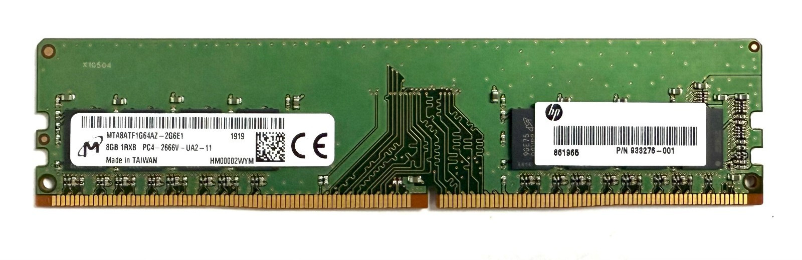 Micron 8GB DDR4 2666 Desktop Memory (1 x 8GB) UDIMM 1RX8 PC4-2666V MTA8ATF1G64AZ