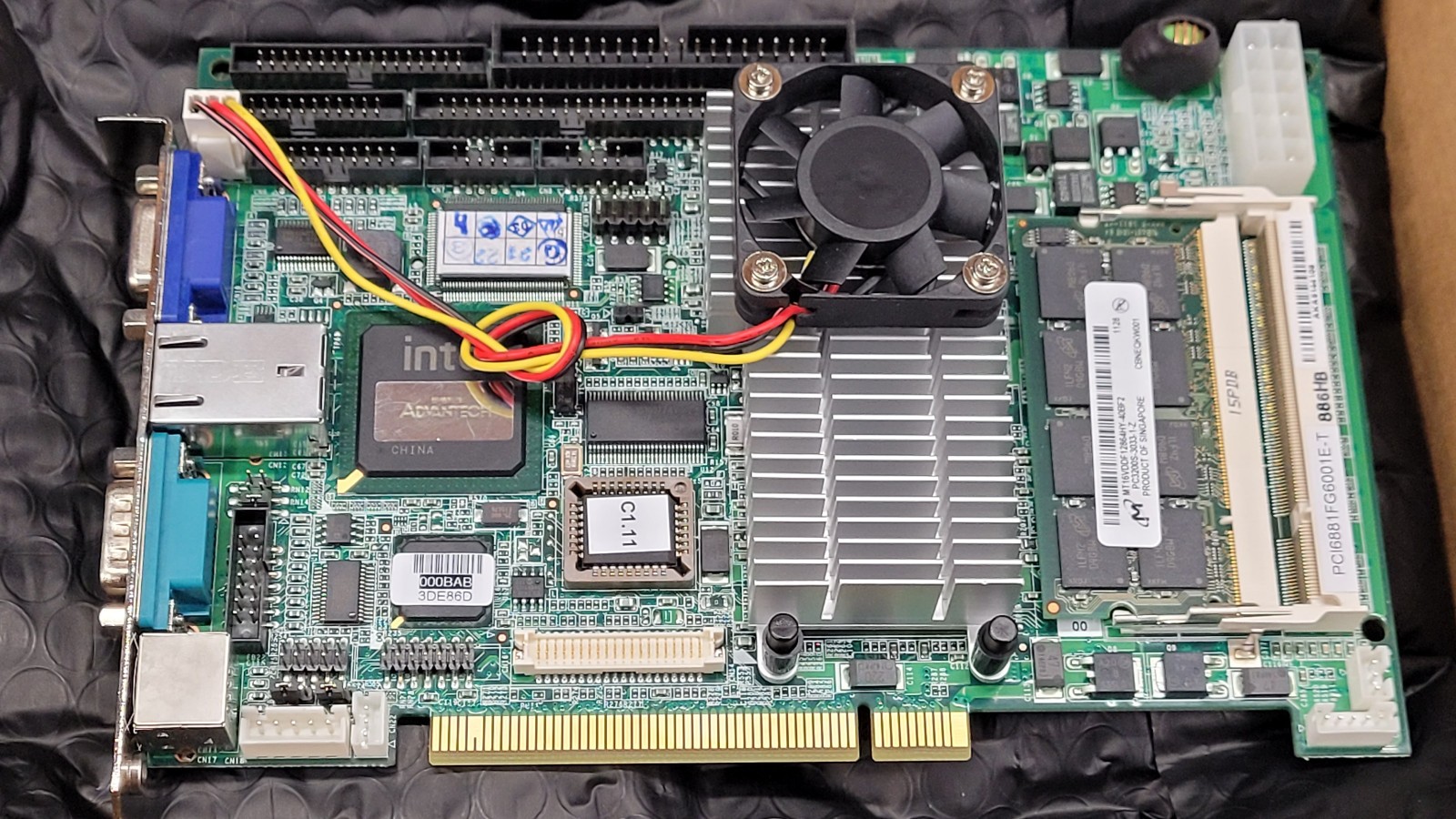 Advantech PCI-6881FG6001E-T Motherboard Rev A2 SBC Intel 1.3 G CPU 1 GB RAM NIB