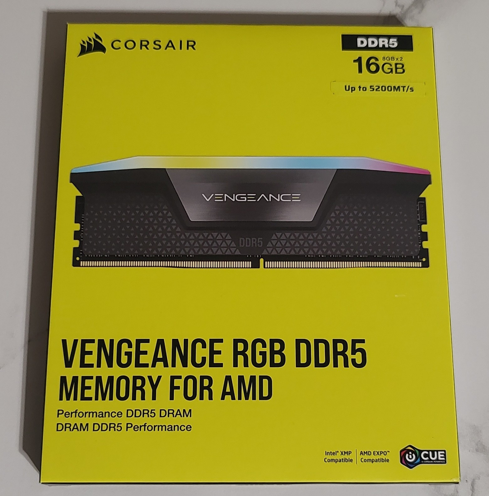 Corsair Vengeance RGB DDR5-5200 16GB (2x8GB) DIMM 288-Pin RAM
