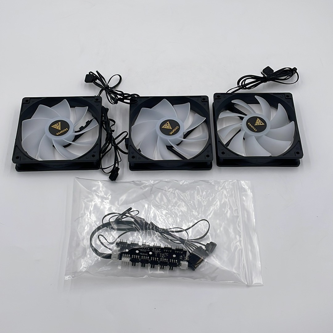GAMDIAS Set 3x120mm 12VDC/0.28A/3.36W Case Fans with Controller
