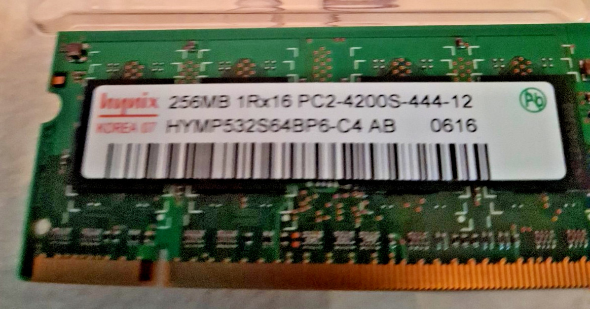 Hynix 256MB Memory RAM 256MB 1Rx16 PC2-4200S-444-12