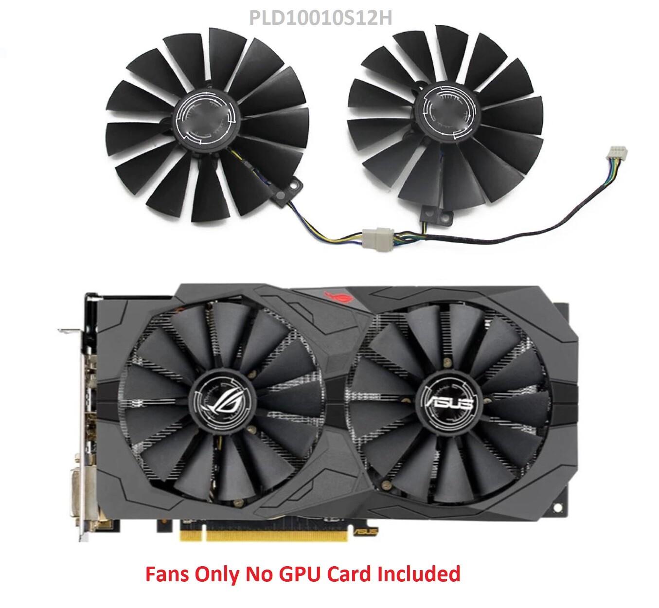 95MM PLD10010S12H Cooler Fan For ASUS ROG STRIX Dual RX 470 570 AMD RX470 RX480#