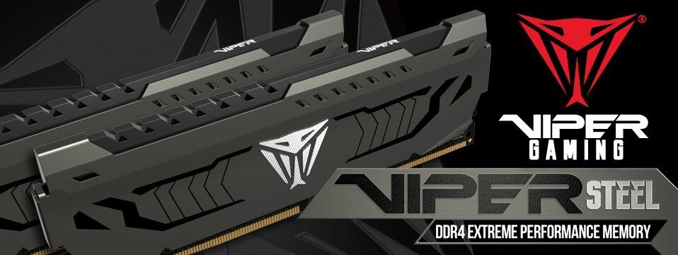 Patriot Viper Steel 16GB 32GB 64GB DDR4 3600MHz PC4-28800 UDIMM Desktop Memory