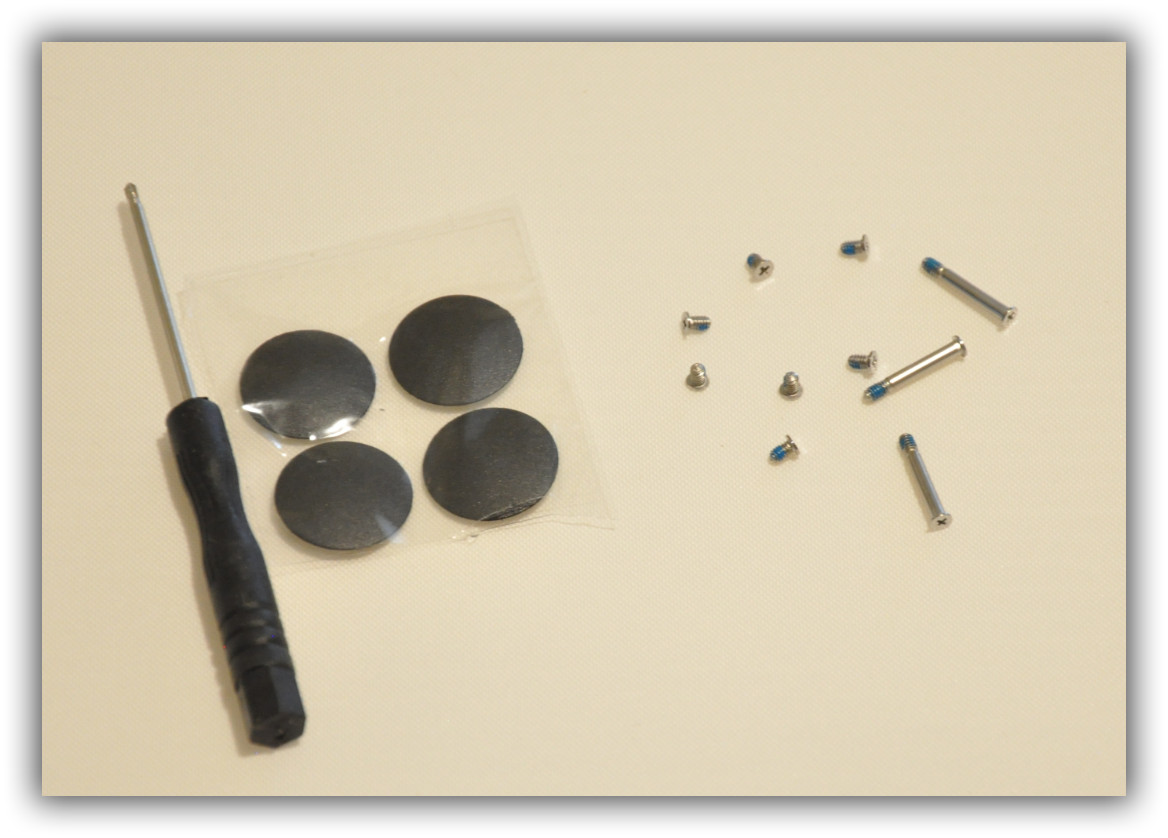Bottom Case feet & Screws kit MacBook Pro 13″ 15″ 17″ Unibody A1278 A1286 A1297