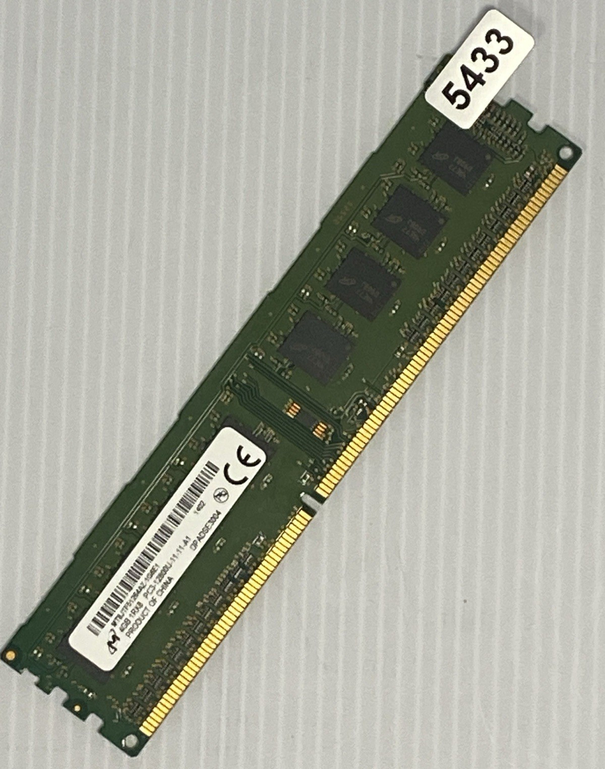 LOT OF 2 | Micron 4GB PC3-12800u DDR3-1600MHz 1Rx8 8GB TOTAL MT8JTF51264AZ-1G6E1