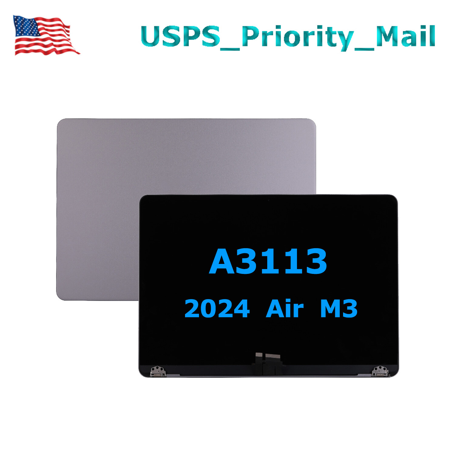Gray OEM LCD Screen Display Assembly Part for MacBook Air M3 A3113 13″ EMC: 8611
