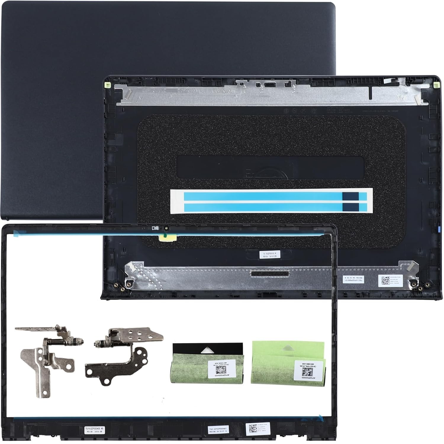 LCD Back Cover Top Case Lid with Bezel Frame Hinges Shaft Replacement Cover