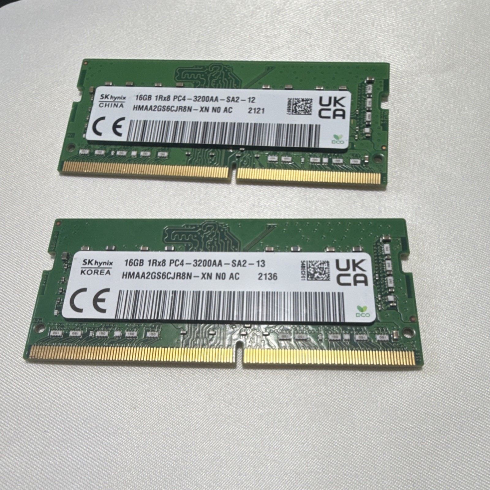 SK hynix 16GB DDR4 PC4-3200AA SO-DIMM Laptop RAM HMAA2GS6CJR8N-XN
