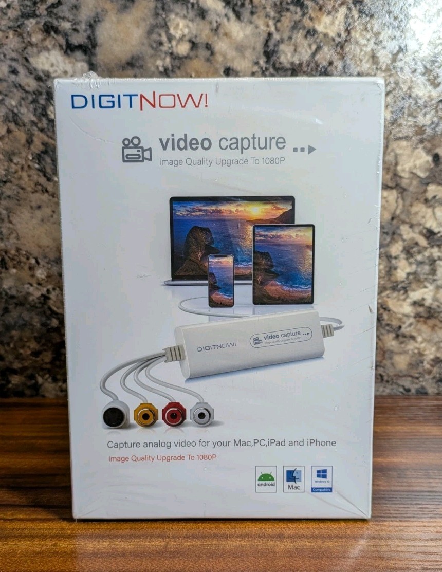 Brand New Digitnow Analog Video Capture VHS to Digital Converter 1080P 30Hz