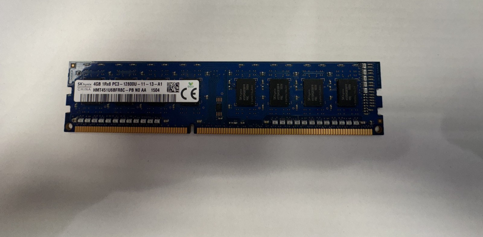 SKHYNIX 4GB RAM 1Rx8 PC3L-12800U-11-13-A1 HMT451U6BFR8A-PB