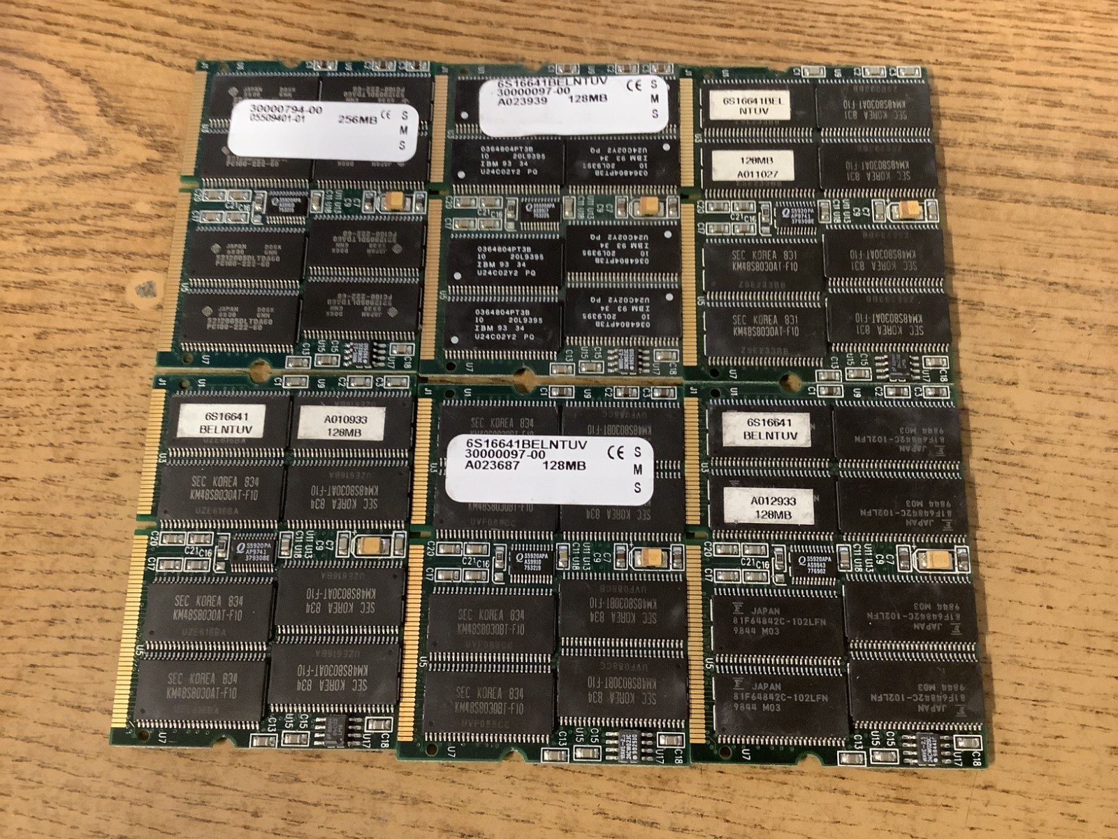 Vintage Laptop RAM Sticks 64mb 128mb 256mb Lot of 26 Used Rare Tested Working