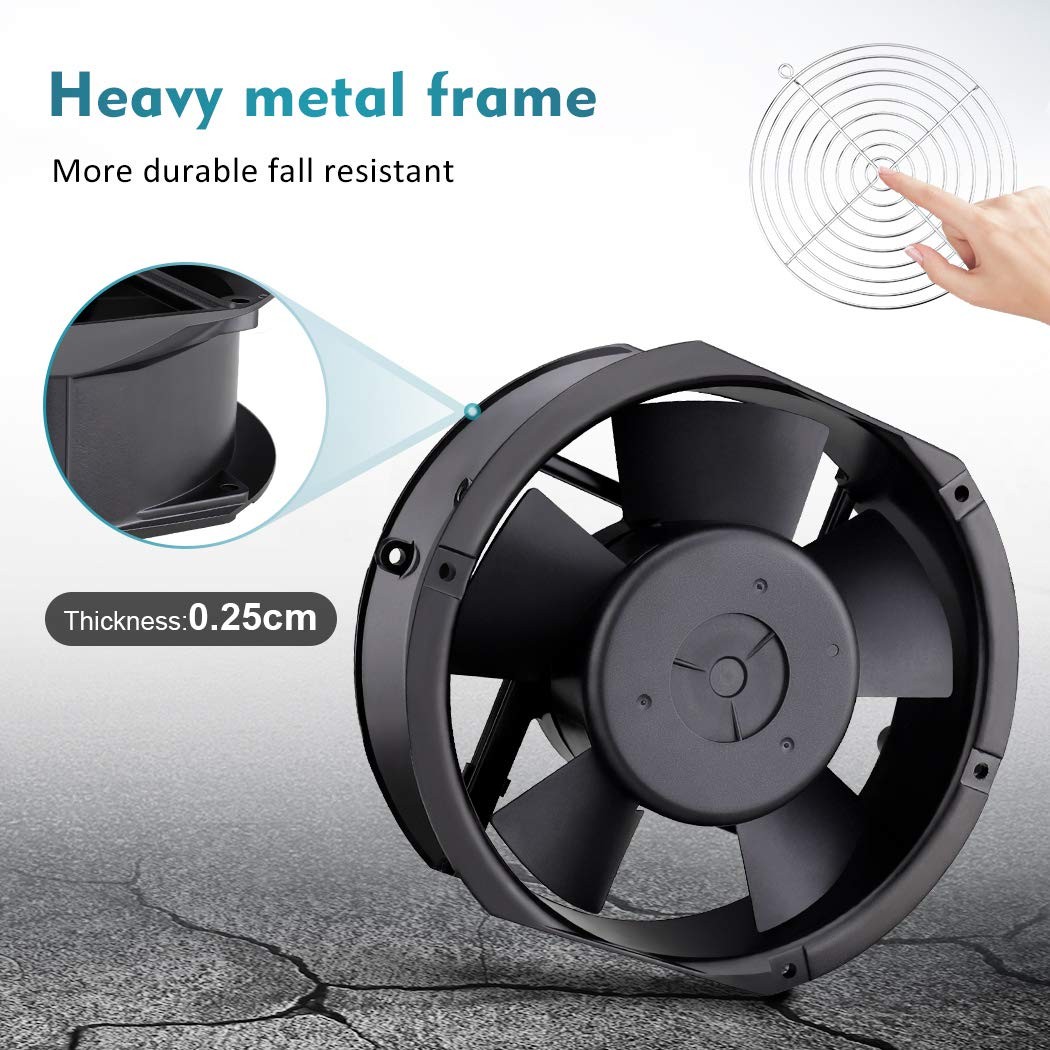 Ac 110v 120v Axial Fan Big Airflow High Speed Dual Ball 172mm X 150mm X 51mm For
