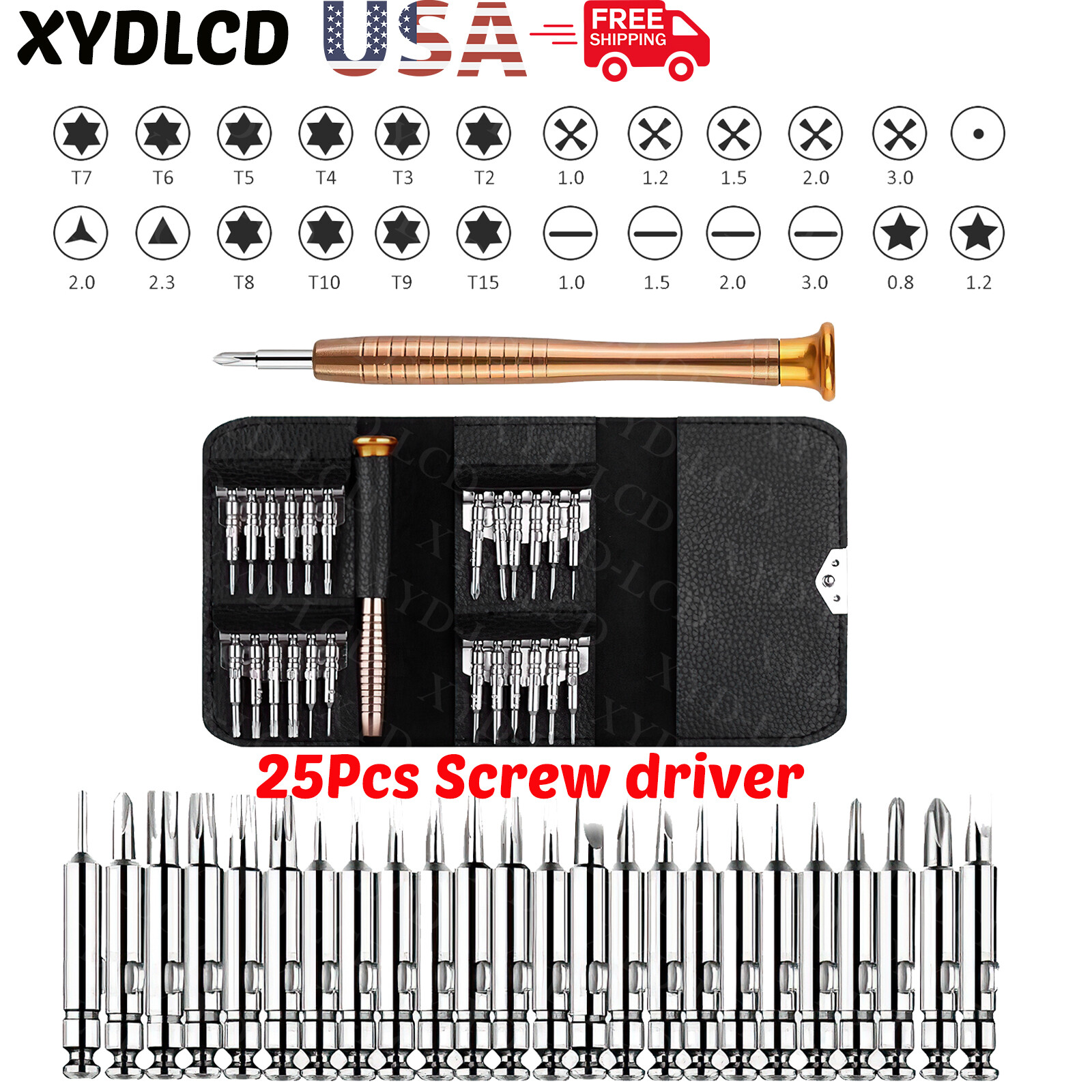 New 25 in 1 Precision Screwdriver Tools Set PC Glasses Mobile Phone Laptop Watch