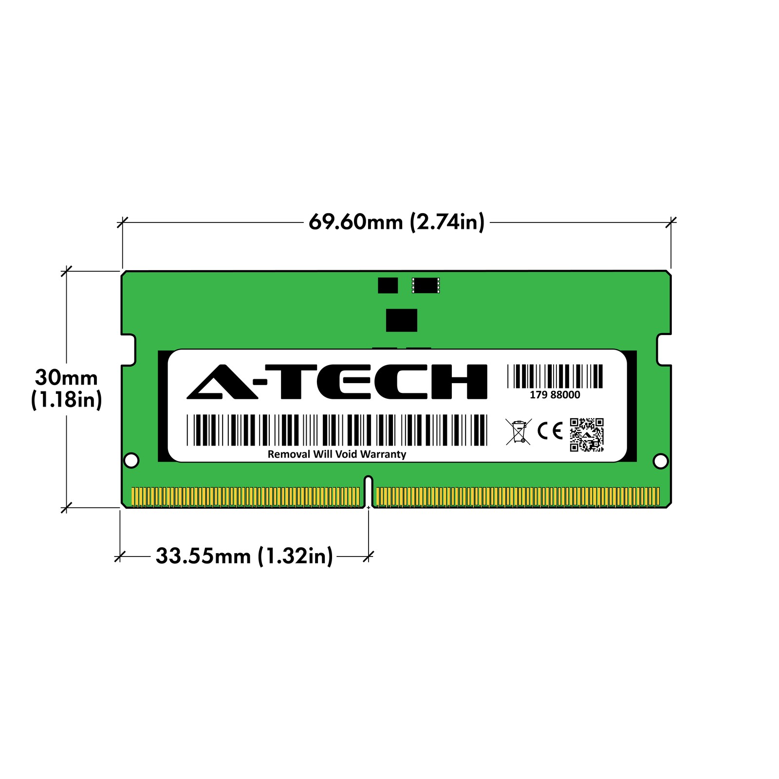 8GB DDR5 PC5-44800 SODIMM Replacement for Micron MTC4C10163S1SC56BD1 Memory RAM