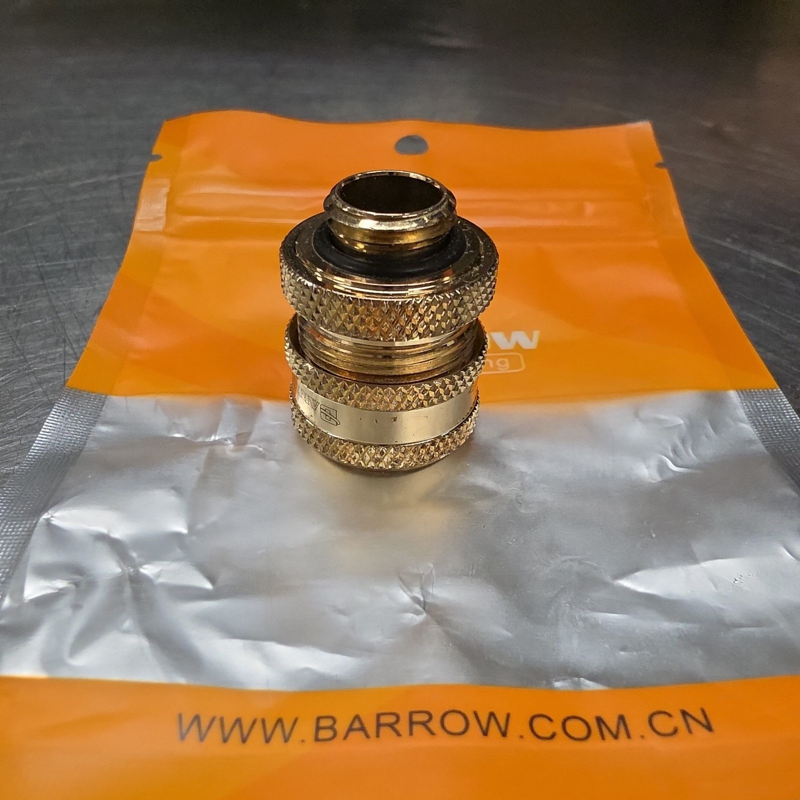Barrow G1/4″ to 16mm Hard Tubing Compression Fitting 16mm OD Rigid TUBE Gold