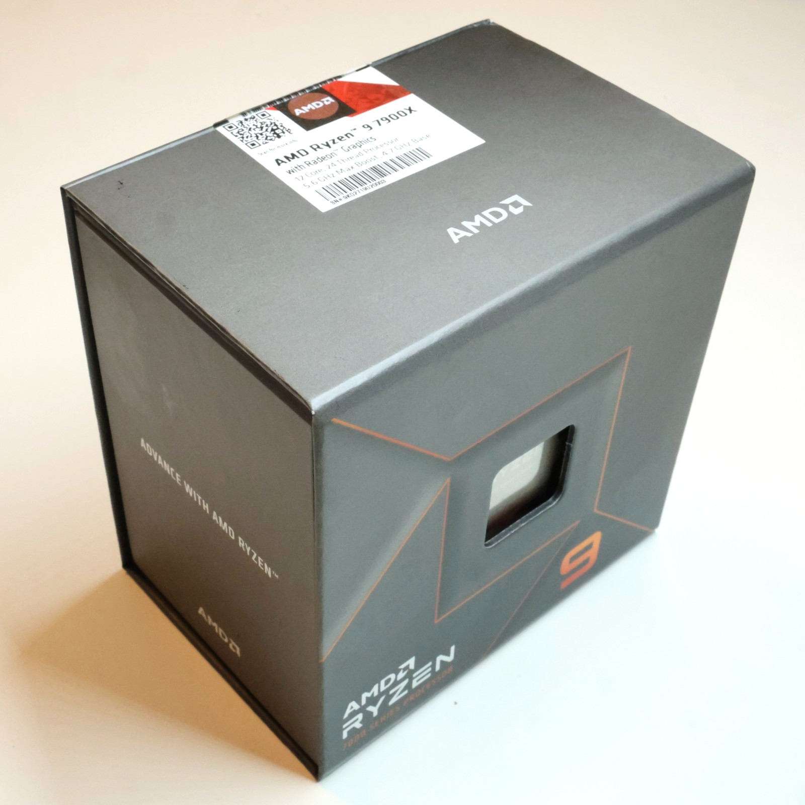 AMD Ryzen 9 7900X 12-Core 24-Thread Desktop Processor 5.6GHz Max Unlocked AM5