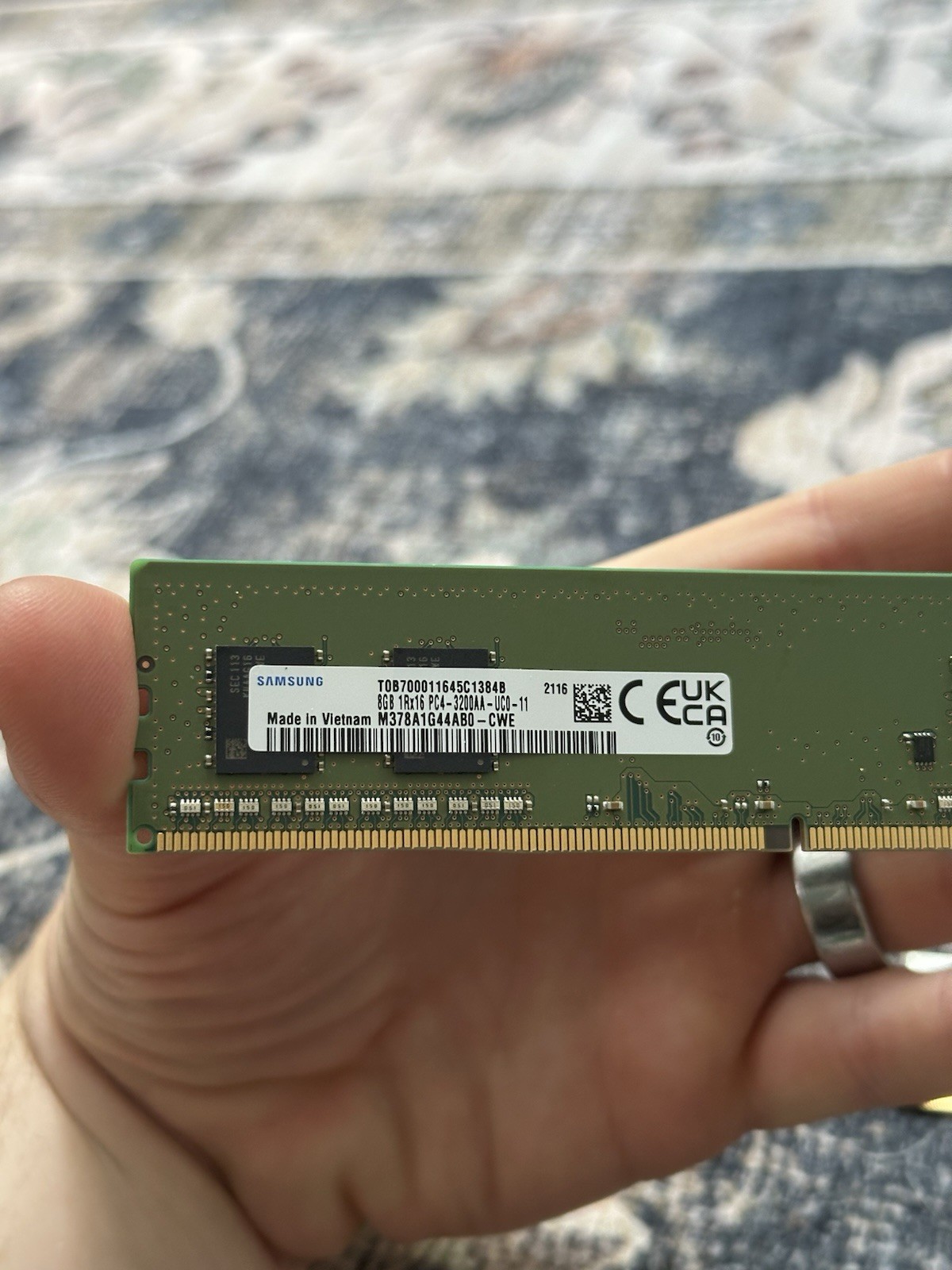 Samsung 8GB DDR4 3200MHz PC4-25600 Desktop RAM 1Rx16 UDIMM (M378A1G44AB0-CWE)