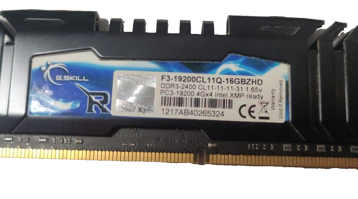 G. SKILL RIPJAWS Z 8GB (2X4GB) DDR3-2400MHz PC3-19200 1.65V F3-2400C10D-8GZH