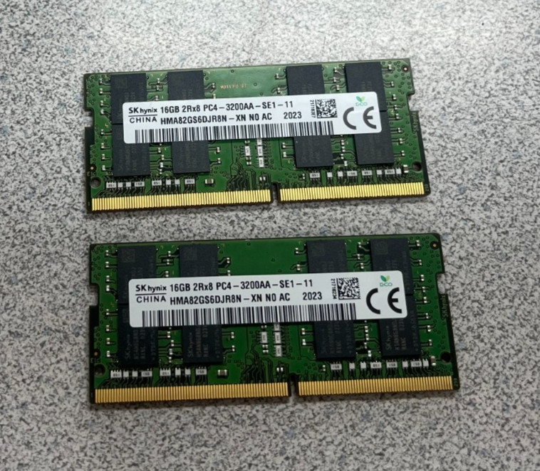 Hynix 16GB 2Rx8 PC4-3200AA-SE1-11 HMA82GS6DJR8N-XN SoDimm RAM Memory, ship today