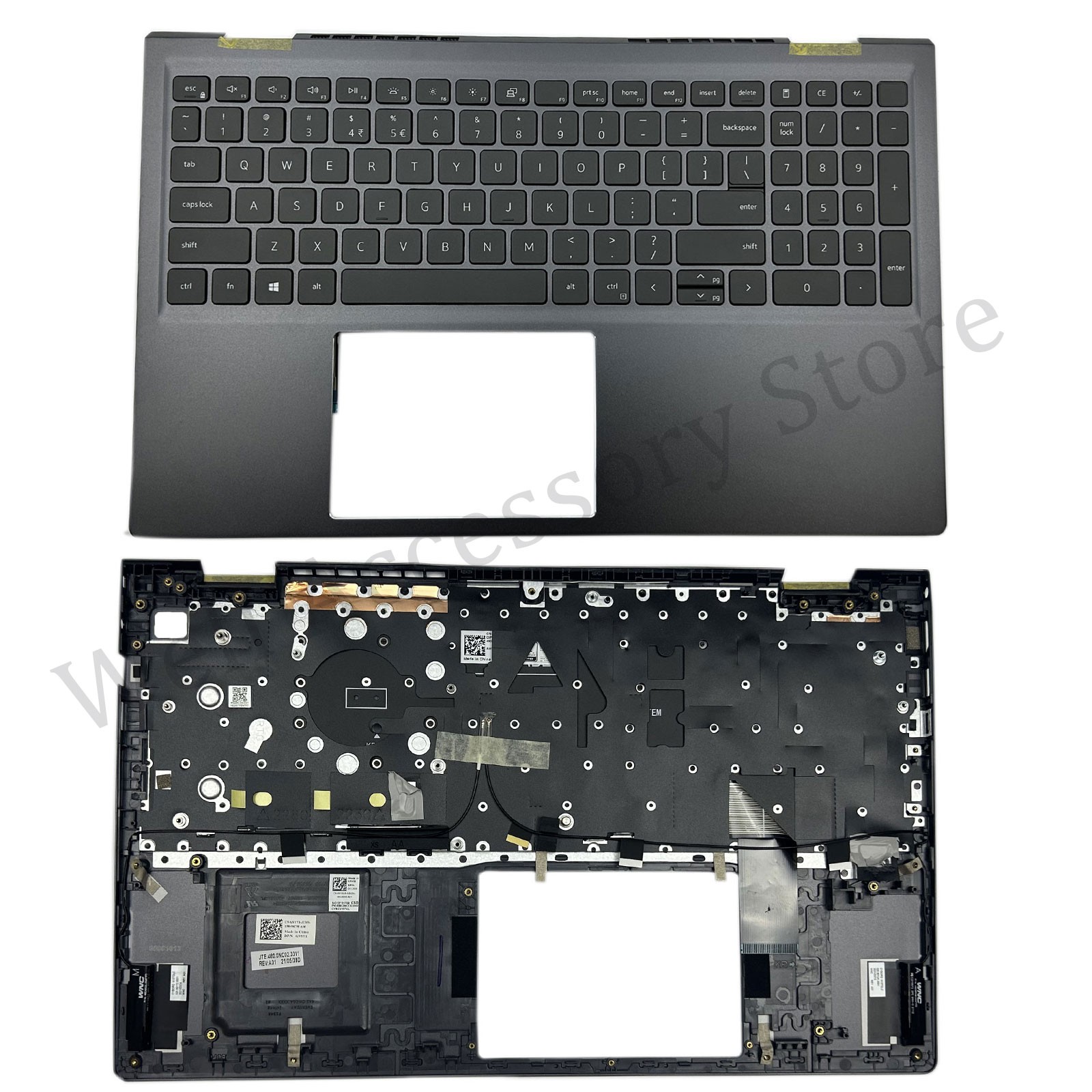 New Dell Vostro 15 5510 5515 V5510 V5515 Palmrest Keyboard Backlit Gray 15.6″ US