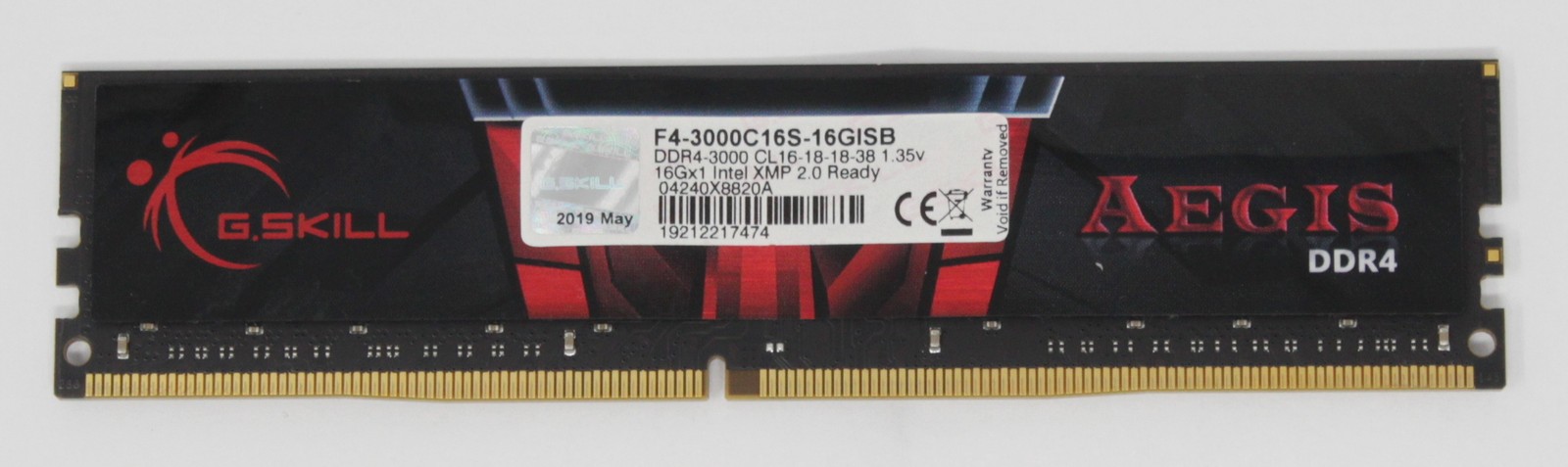 G.Skill 16GB (1x16GB) F4-3000C16S-16GISB PC4-24000 (DDR4-3000) RAM (#12245)