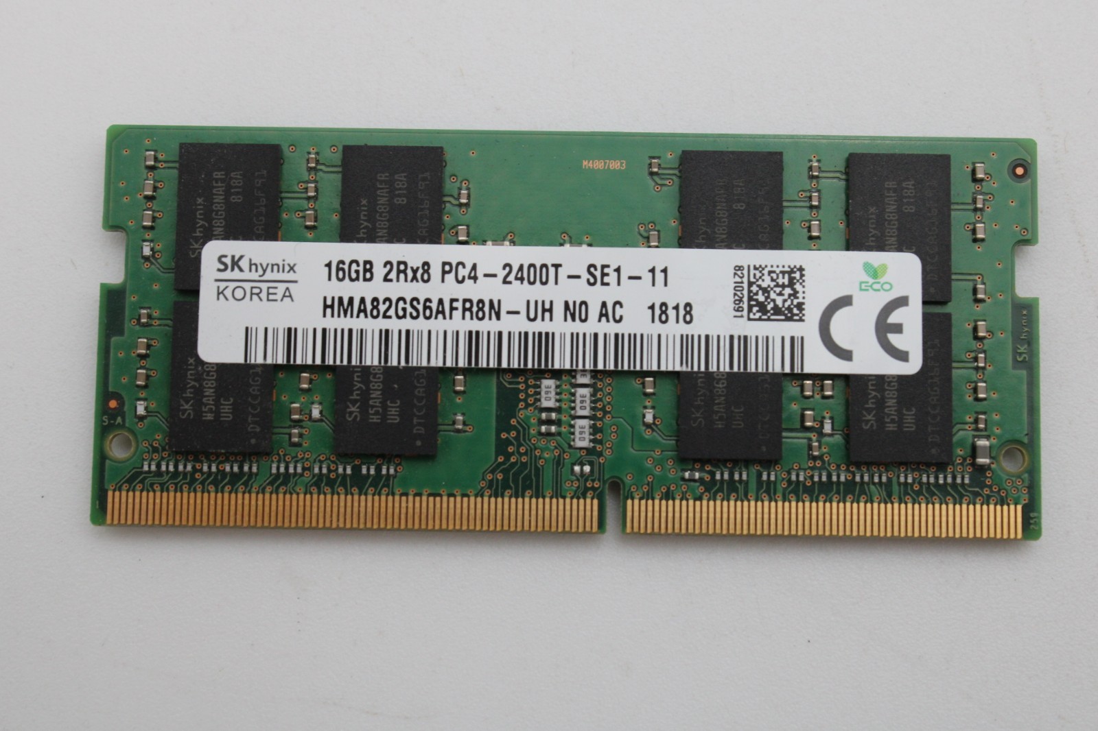 Lot of 2 SK Hynix 16GB HMA82GS6AFR8N-UH PC4-2400 2Rx8 DDR4 SoDIMM Memory