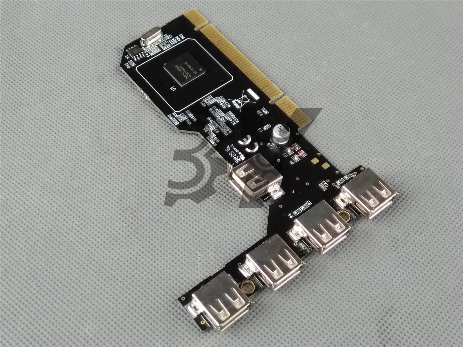 1PC High Speed 480Mbps 5 Port USB 2.0 PCI Hub Card Controller Adaptor Module