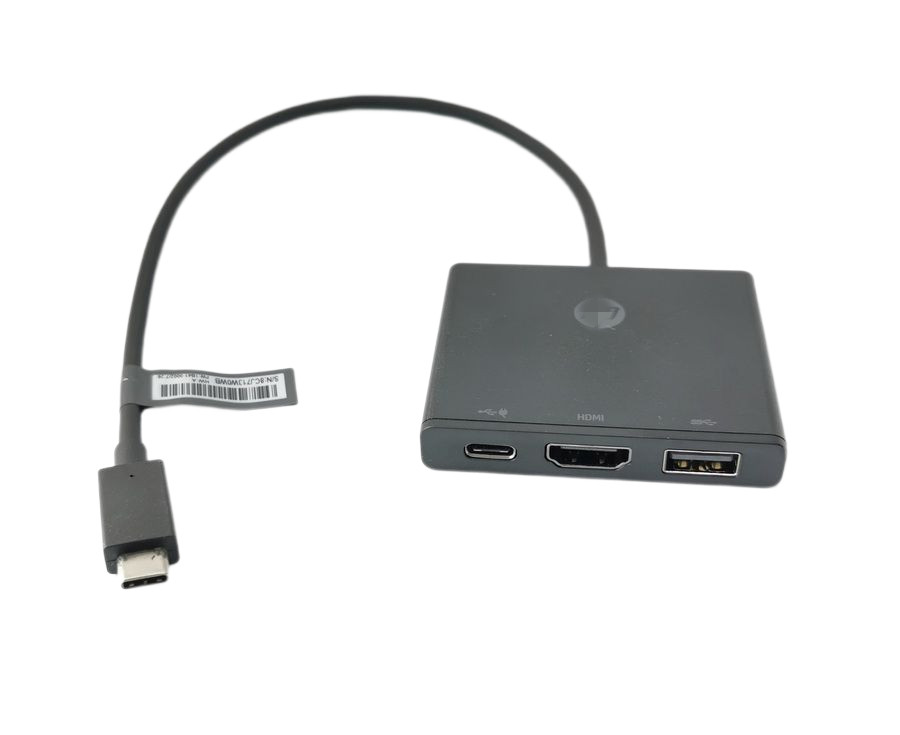 1BG94AA Hub for hp USB-C Laptops (USB-C to USB-A, USB-C, HDMI), Black