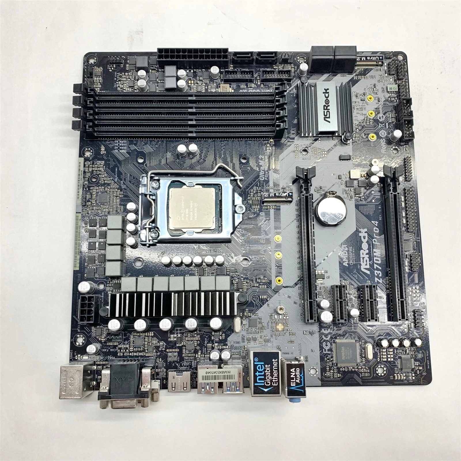 ASRock Z370M Pro4 Motherboard & CPU mATX LGA 1151+ Core i7-8700K 3.70GHz