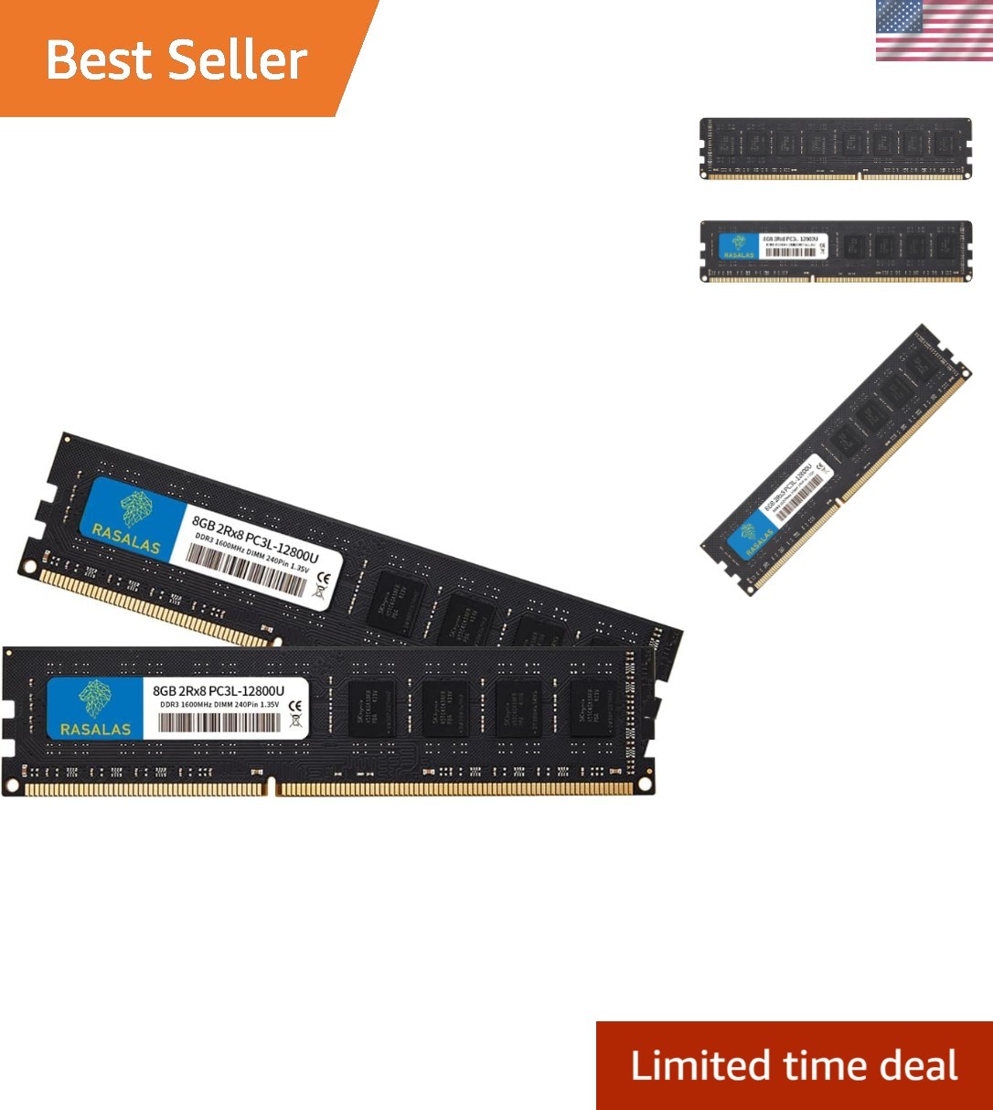 16GB Dual Channel 1600MHz DDR3L RAM – Energy Efficient Upgrade for Desktop